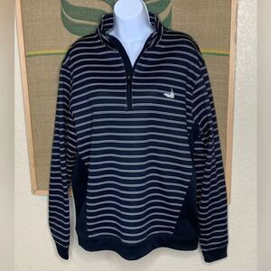 Cutter & Buck Men's Navy and White Zip-Up Sweater